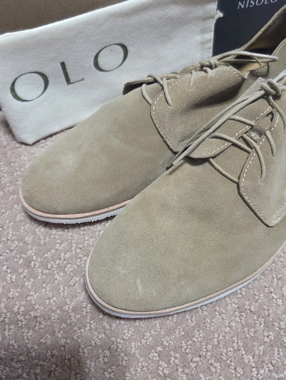Nisolo Stone Sedona Ravel Derby Mens Shoes Size 10 New With Box Classic Career
